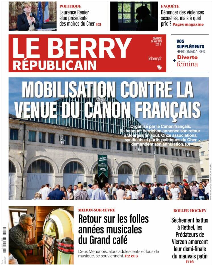 Portada de Berry Republicain (Francia)