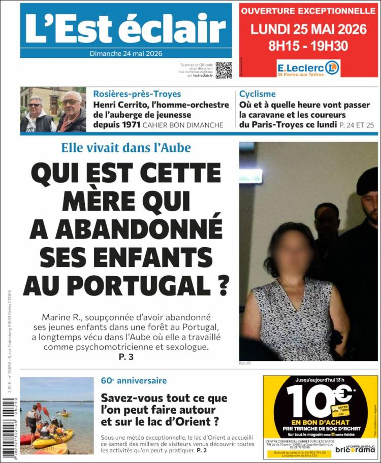 Portada de L'Est Eclair (Francia)