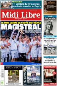 Portada de Midi Libre (Francia)