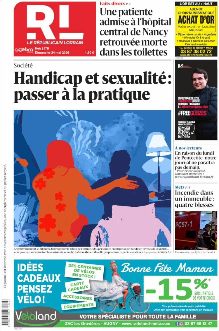 Portada de Le Republicain Lorrain (Francia)
