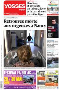 Portada de Vosges Matin (Francia)