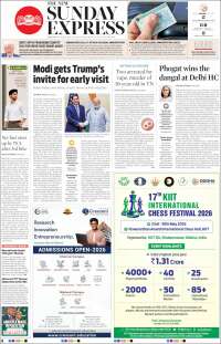 Portada de New Indian Express (India)