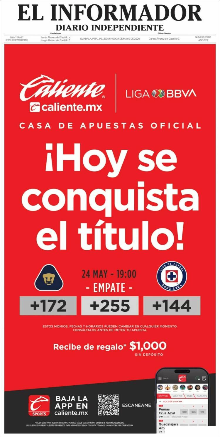Portada de El Informador (México)