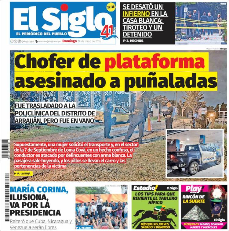 Portada de La Estrella de Panamá (Panamá)