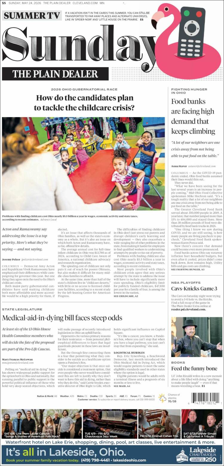 Portada de The Plain Dealer (USA)