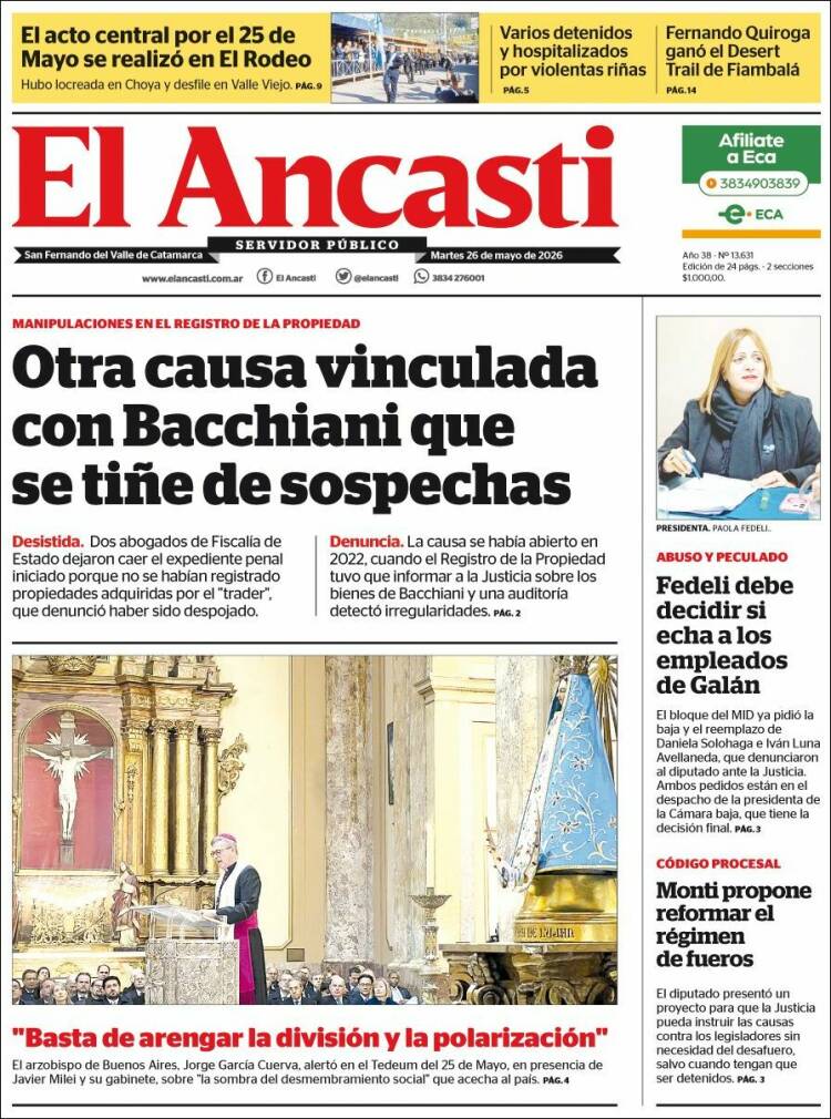 Portada de El Ancasti (Argentina)