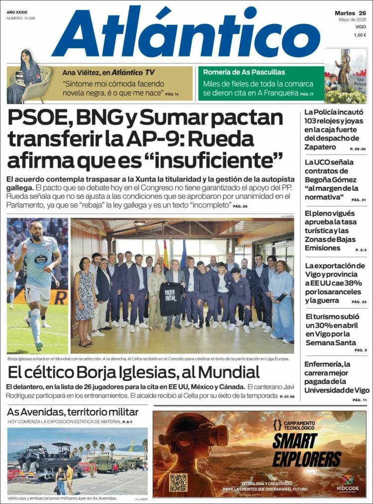 Portada de Atlántico Diario (España)