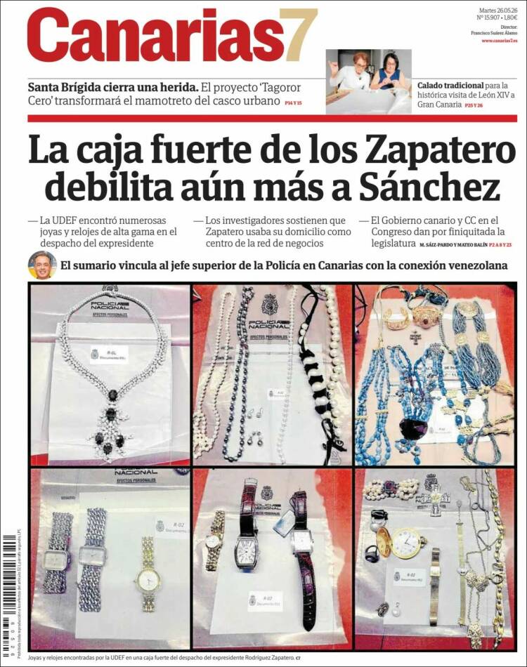 Portada de Canarias 7 (España)
