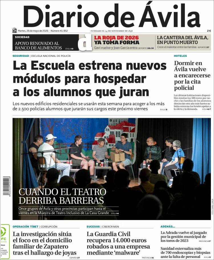 Portada de Diario de Ávila (España)