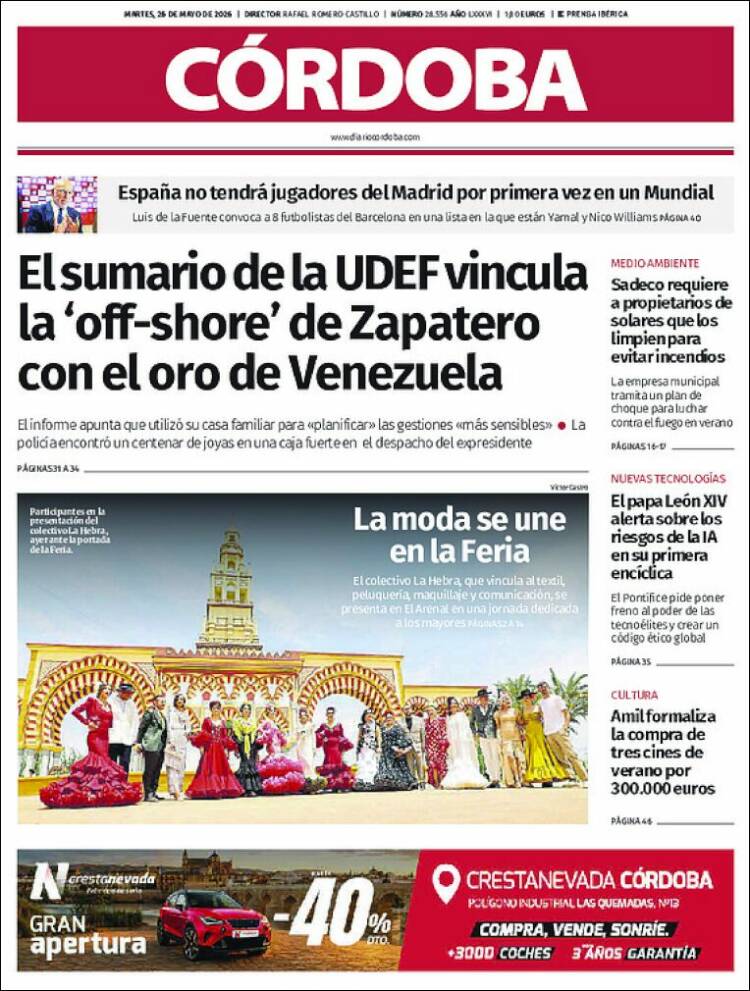 Portada de Diario de Córdoba (España)