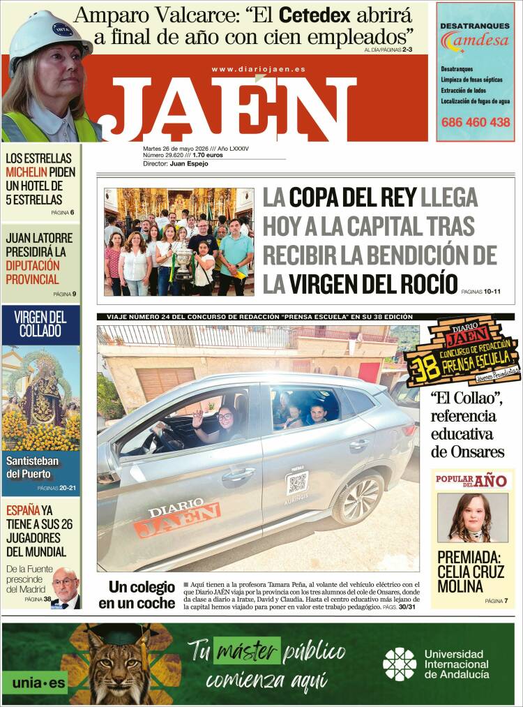 Portada de Diario Jaén (España)
