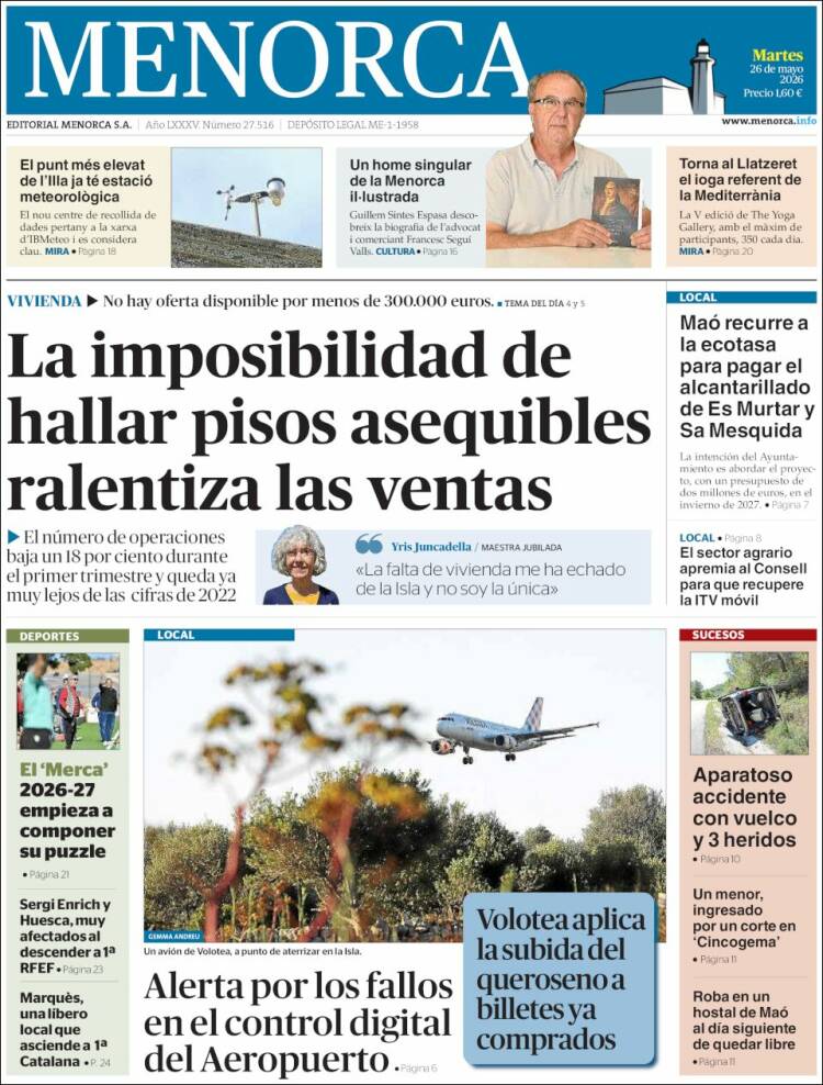 Portada de Menorca - Diario Insular (España)