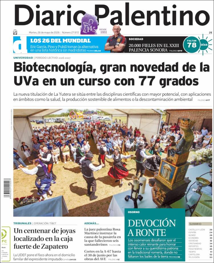 Portada de Diario Palentino (España)