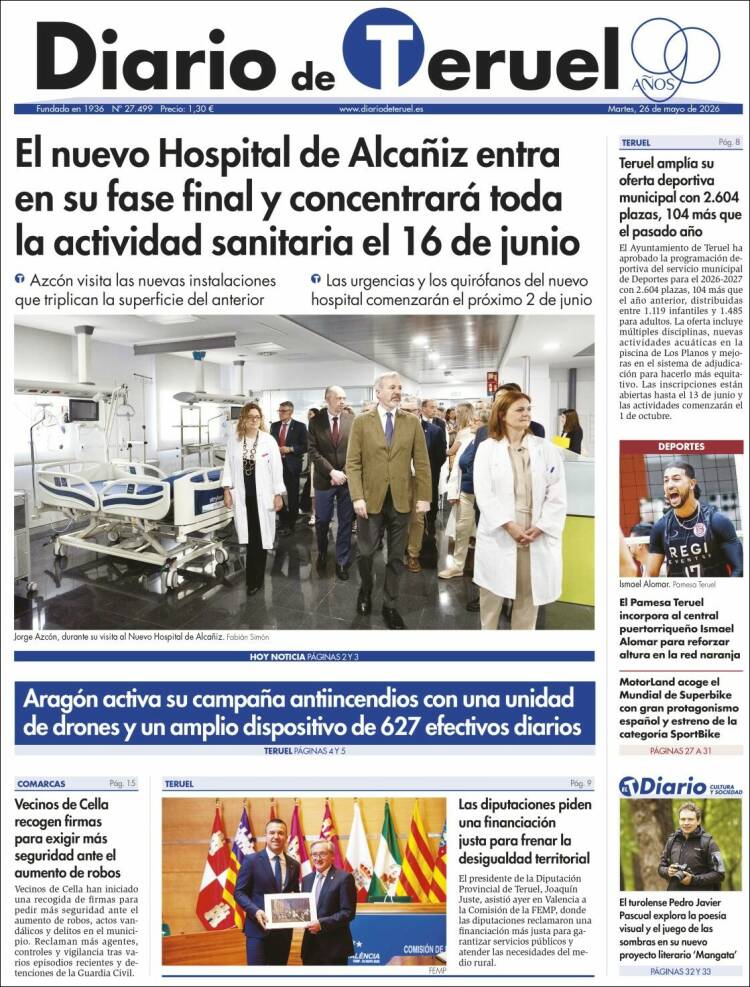 Portada de Diario de Teruel (España)