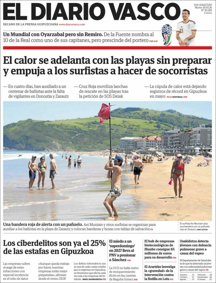 Portada de Diario Vasco (España)