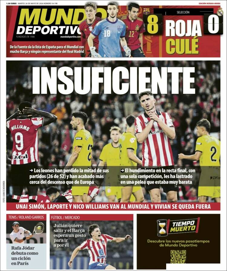 Portada de Mundo Deportivo Bizkaia (España)