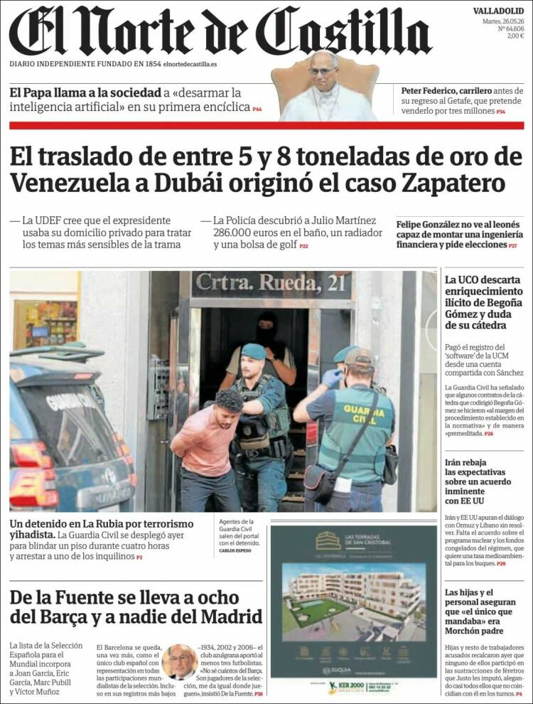 Portada de Norte de Castilla - Valladolid (España)