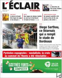 Portada de L'Eclair des Pyrénées (Francia)
