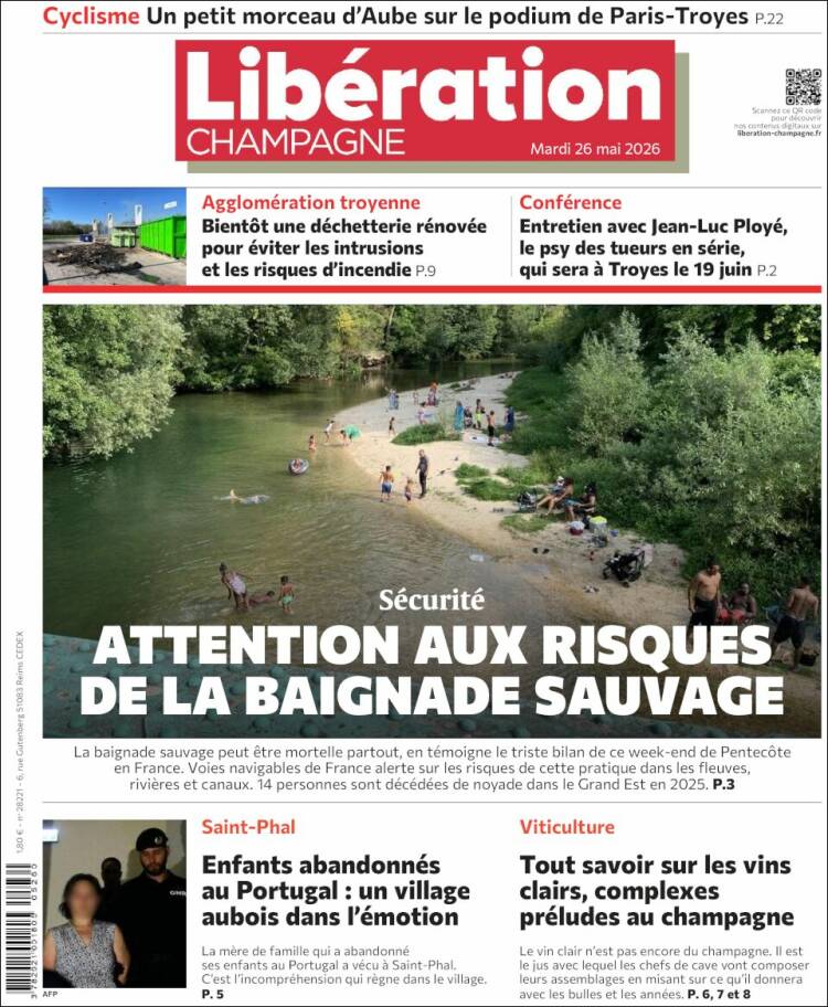 Portada de Libération Champagne (Francia)