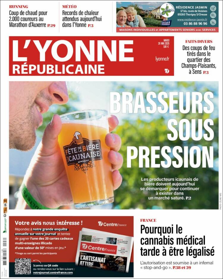 Portada de L'Yonne-Républicaine (Francia)