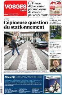 Portada de Vosges Matin (Francia)
