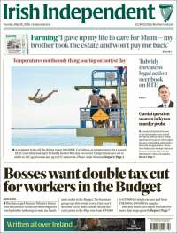 Portada de Irish Independent (Irlanda)