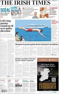 Portada de Irish Times (Irlanda)