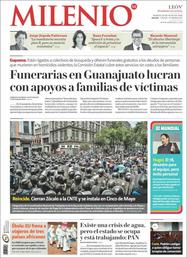 Portada de Milenio de León (México)