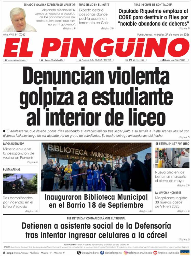 Portada de El Pingüino (Chile)