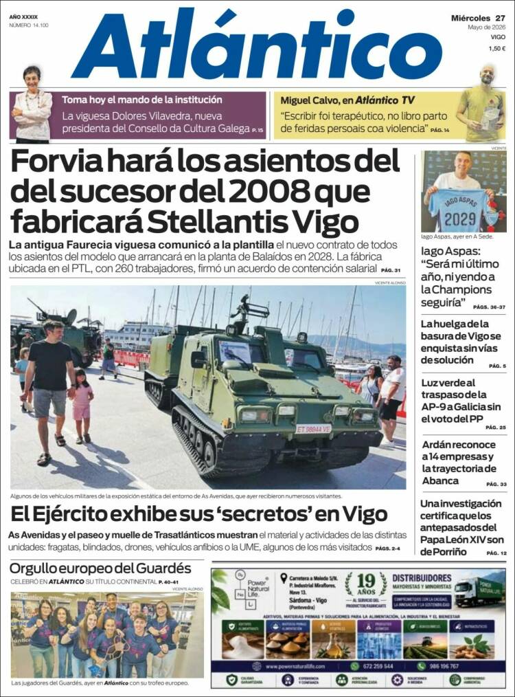 Portada de Atlántico Diario (España)