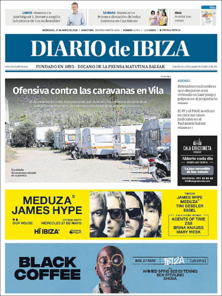 Portada de Diario de Ibiza (España)
