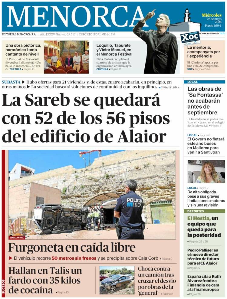 Portada de Menorca - Diario Insular (España)