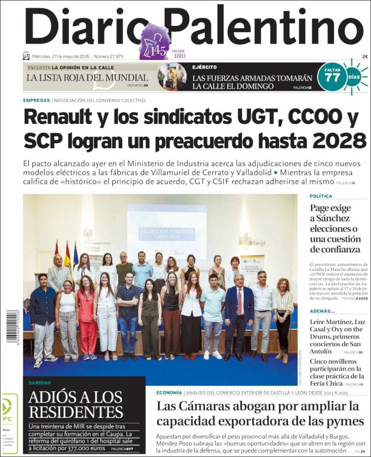 Portada de Diario Palentino (España)