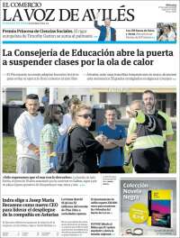 Portada de El Comercio - Avilés (España)