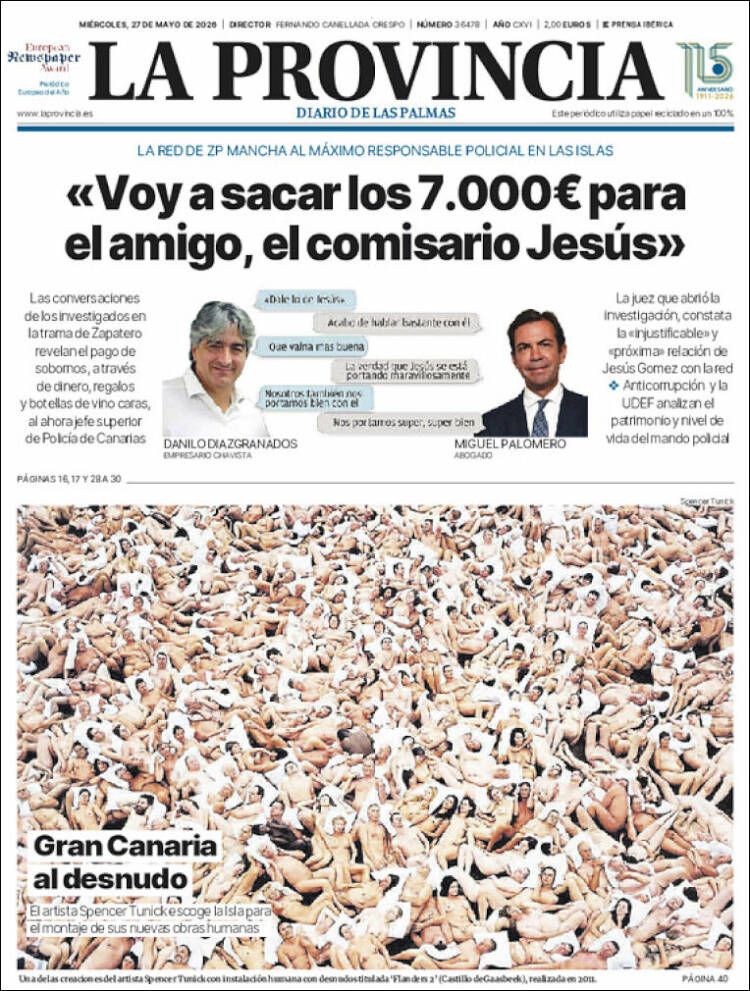 Portada de La Provincia (España)