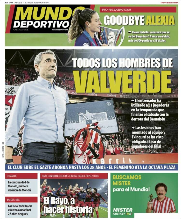 Portada de Mundo Deportivo Bizkaia (España)