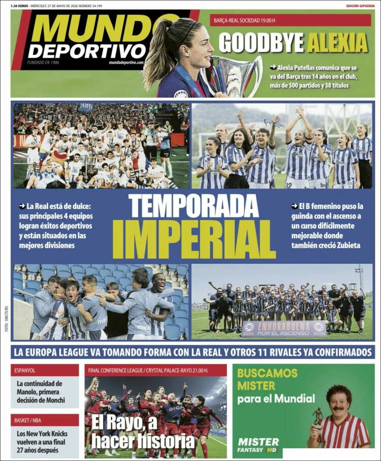 Portada de Mundo Deportivo Gipuzkoa (España)