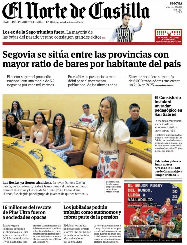 Portada de Norte de Castilla - Segovia (España)