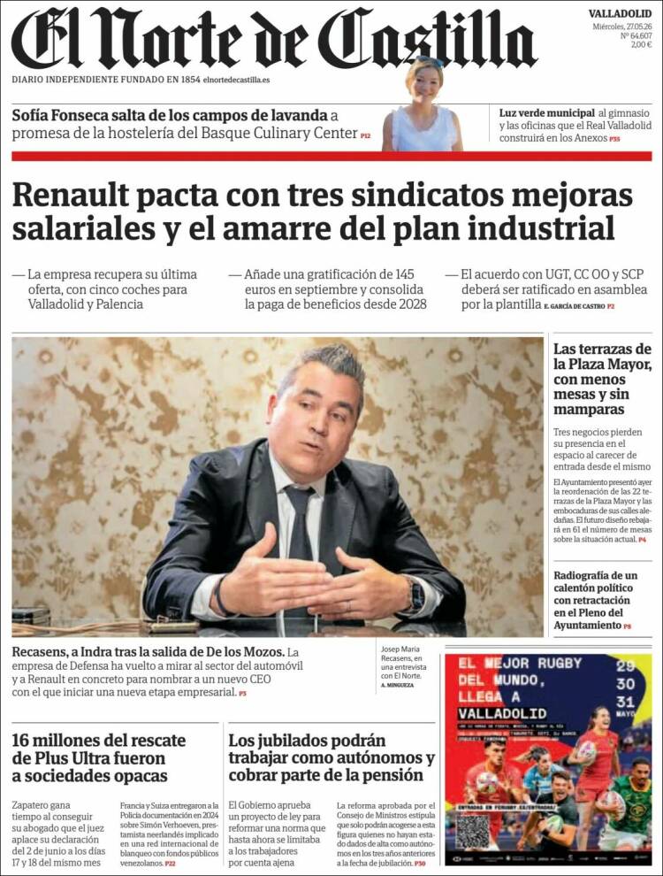 Portada de Norte de Castilla - Valladolid (España)