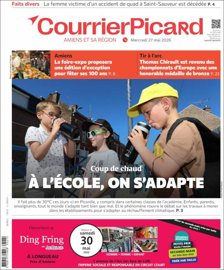 Portada de Courrier Picard (Francia)