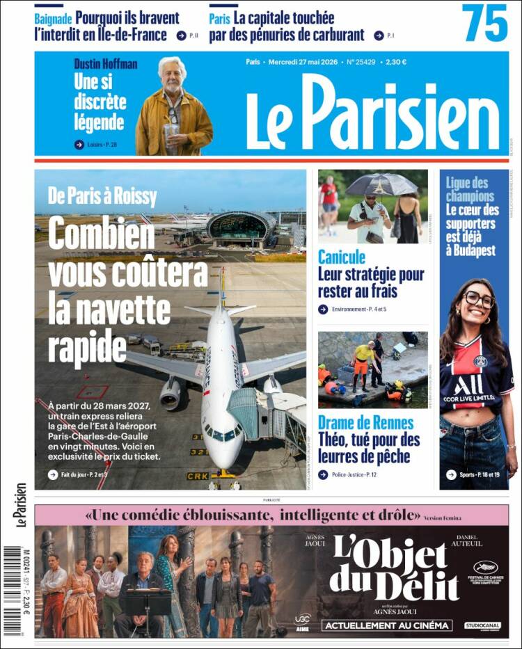 Portada de Le Parisien (Francia)