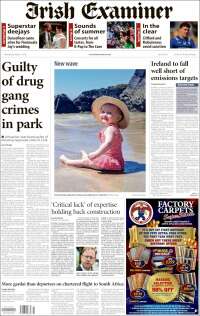 Portada de Irish Examiner (Irlanda)