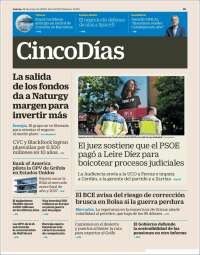 Portada de Cinco Días (España)