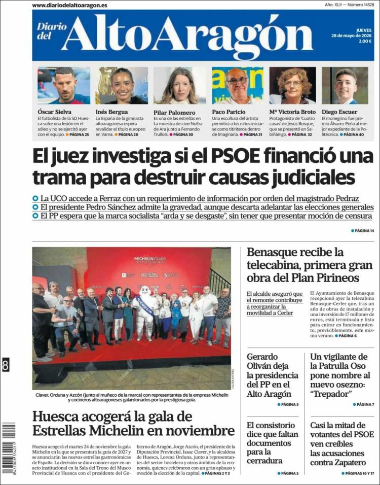 Portada de Diario del AltoAragón (España)