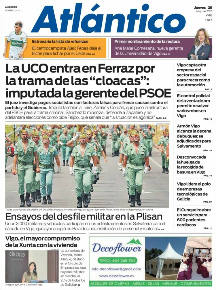 Portada de Atlántico Diario (España)