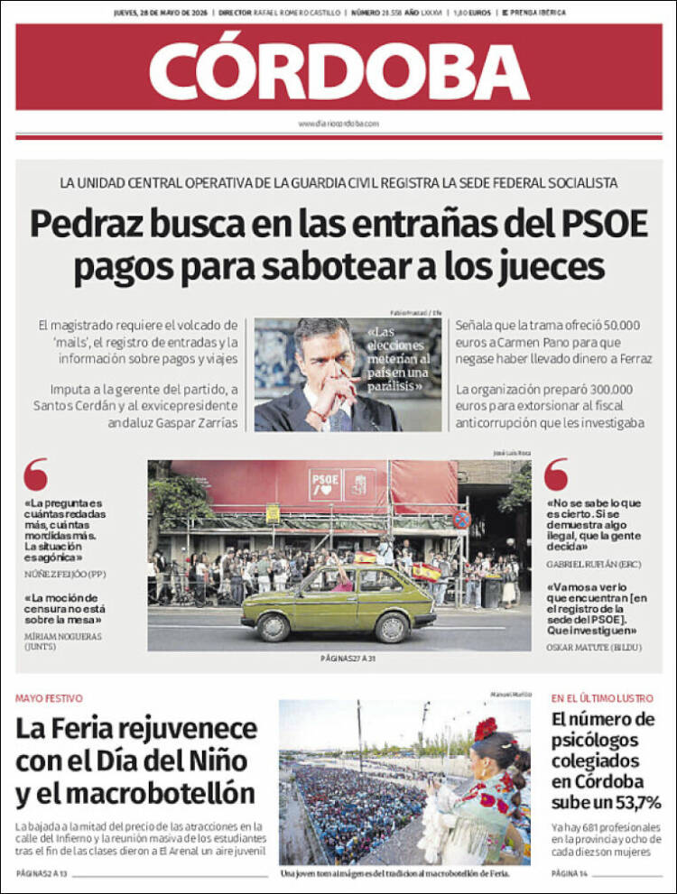 Portada de Diario de Córdoba (España)