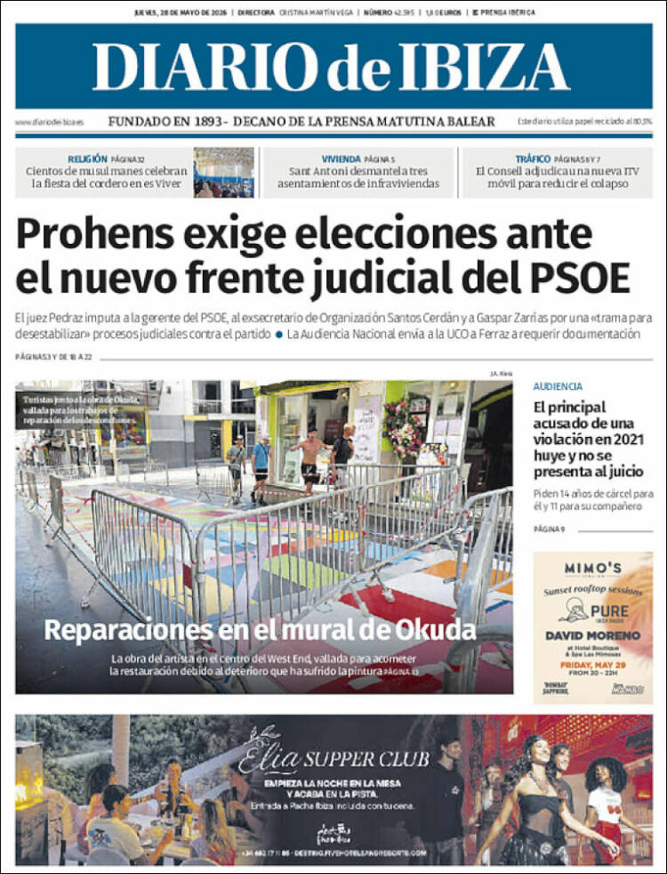 Portada de Diario de Ibiza (España)
