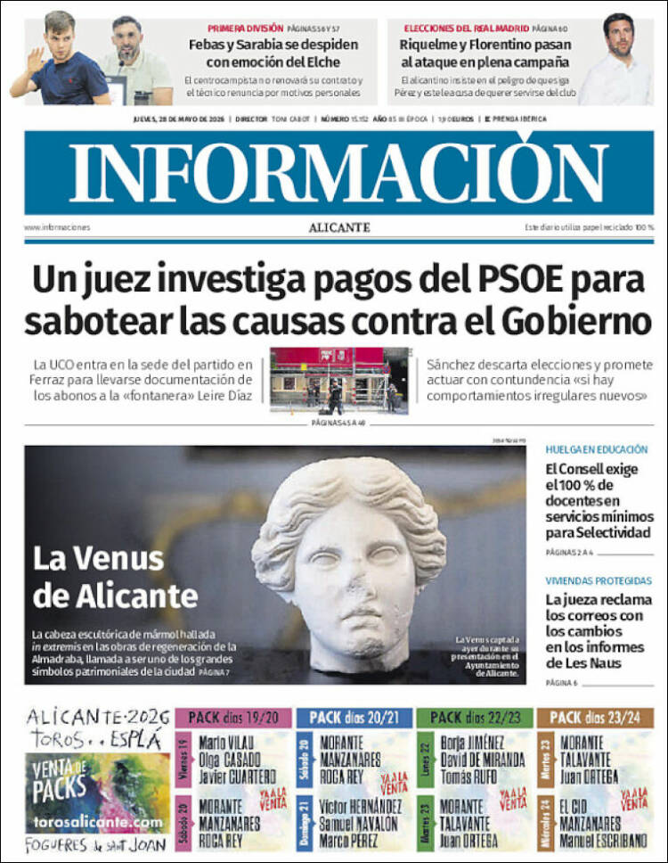 Portada de Diario Información (España)
