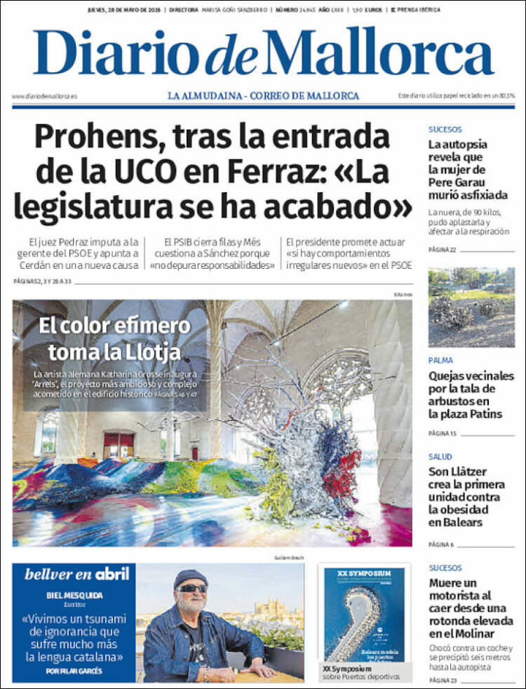 Portada de Diario de Mallorca (España)