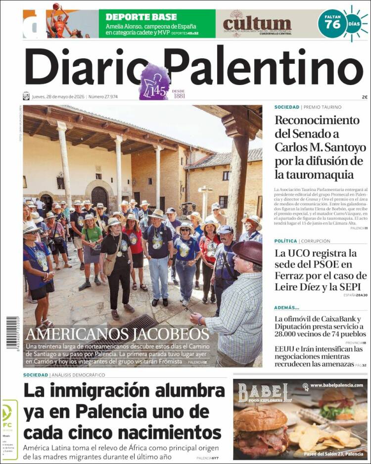 Portada de Diario Palentino (España)